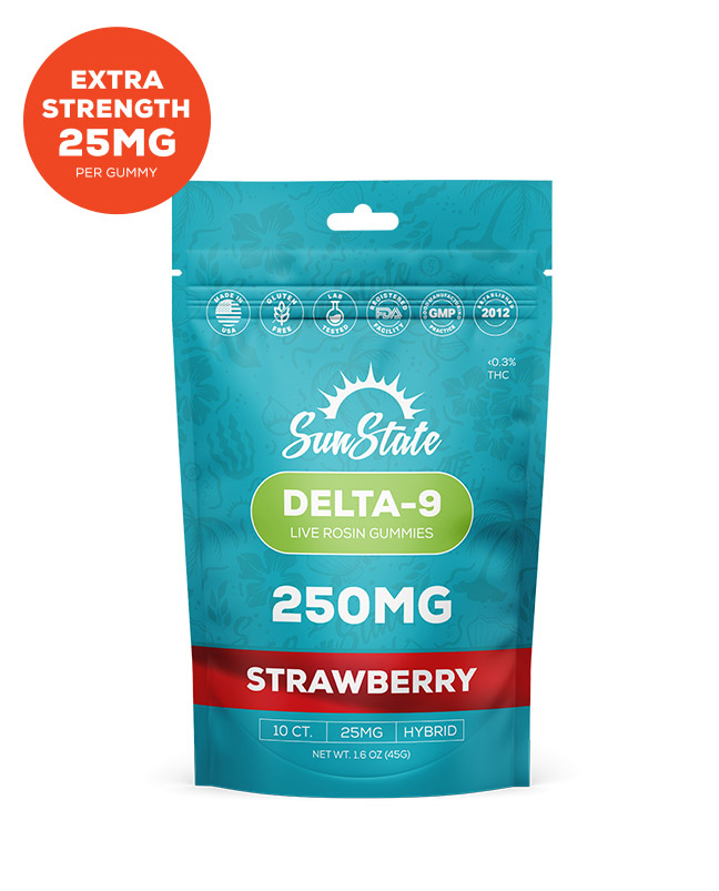 Sunstate 25MG THC Gummies Strawberry - Hybrid