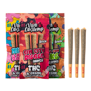 Viva La Hemp THC Prerolls 6G 3CT